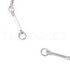 304 Stainless Steel Cuboid Bar Link Chain Bracelet Making AJEW-JB01319-02-2