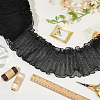BENECREAT 5 Yards Polyester Pleated Lace Ribbon OCOR-BC0006-80A-5