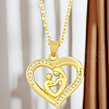 Alloy Crystal Rhinestone Heart with Mother and Baby Pendant Necklaces for Mother's Day FS-WGAE5FE-02-1