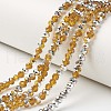 Electroplate Transparent Glass Beads Strands EGLA-A034-T2mm-M10-1