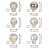 12Pcs 6 Style Alloy & Brass Stud Earring Findings DIY-SZ0009-36-2