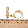 Heart Brass Micro Pave Clear Cubic Zirconia Hoop Earrings EJEW-S275-04G-5