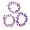 Natural Amethyst Chips Stretch Bracelets BJEW-Z100-01-5