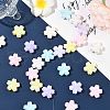 30Pcs 5 Colors Luminous & UV Plating Opaque Acrylic Flower Beads SACR-CJ0001-74-5