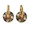 304 Stainless Steel Enamel Hoop Earrings EJEW-Q040-01B-G-2