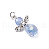 Electroplate Glass Pendants PALLOY-JF03508-02-4