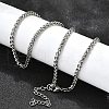 Non-Tarnish 316 Surgical Stainless Steel Wheat Chain Necklaces NJEW-M176-18-B-3