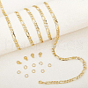 BENECREAT DIY Real 18K Gold Plated Chain Bracelet Necklace Making Kits DIY-BC0005-18-3