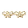 Brass Micro Pave Clear Cubic Zirconia Pendants KK-B083-37A-G-1