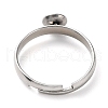Adjustable 304 Stainless Steel Finger Ring STAS-K255-16P-A-3
