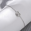S925 Sterling Silver Link Bracelets for Women BJEW-D318-01P-1