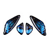 Transparent Resin Wing Earrings Pendants FIND-TAC0006-59B-1
