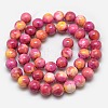 Synthetic Fossil Beads Strands G-L028-6mm-M-4