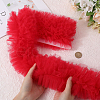 CABODYALS 3 Yards Polyester Pleated Lace Trim OCOR-CY0001-02C-3