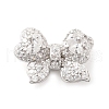 925 Sterling Silver Micro Pave Clear Cubic Zirconia Bowknot Multi-Strand Links STER-S013-02P-1