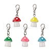 Plastic Mushroom Pendant Decoration HJEW-JM03197-2