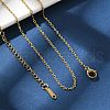 304 Stainless Steel Cable Chains Necklace for Men Women NJEW-N050-A03-G15-3