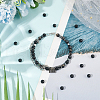GOMAKERER 2 Strands Natural Black Agate Bead Strands G-GO0001-08-4