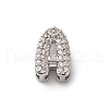 Brass Micro Pave Cubic Zirconia Beads KK-F895-19P-2