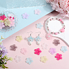 SOFPLATE 350Pcs 7 Colors Transparent Acrylic Bead Caps MACR-SP0001-14-4