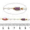 Handmade 304 Stainless Steel Beaded Chains CHS-L031-09G-2