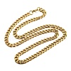 Vacuum Plating 201 Stainless Steel Curb Chain Necklaces NJEW-Q336-11B-G-5