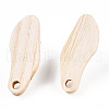 Ash Wood Stud Earring Findings EJEW-N017-011S-2