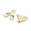 Brass Enamel Charms KK-L237-028G-03-2