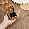 Hollow Wood Medal Storage Magnetic Boxes CON-WH0088-93C-01-3