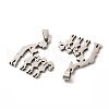 Non-Tarnish Mother's Day/Teachers' Day 201 Stainless Steel Pendants STAS-K251-022P-2