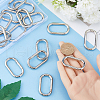 SUNNYCLUE 24Pcs Zinc Alloy Spring Gate Rings PALLOY-SC0004-22-3