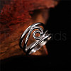Wave Brass Finger Rings for Women FS-WG2693B-03-3