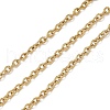 Ion Plating(IP) 304 Stainless Steel Textured Cable Chains CHS-H012-02G-1-1
