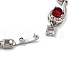 Platinum Alloy Teardrop Link Chain Bracelets BJEW-A005-01C-3
