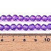 Baking Paint Transparent Glass Beads Strands DGLA-A035-T6mm-A11-2