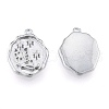 Brass Micro Pave Clear Cubic Zirconia Pendants KK-N216-577P-1
