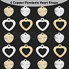 SUPERFINDINGS 80Pcs 4 Style Brass Charms KK-FH0002-94-3