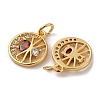 Brass Micro Pave Cubic Zirconia Pendants KK-P308-78G-2