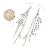 Brass Bar Link Chain with Star Dangel Earrings EJEW-JE06458-02-4