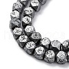 Electroplated Natural Lava Rock Beads Strands G-A256-C01-01D-2