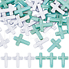 SUNNYCLUE 100Pcs 2 Colors Plastic Imitation Turquoise Beads KY-SC0002-19-1