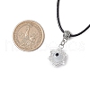 Evil Eye Handmade Lampwork & Glass Sead Beaded Pendant Necklaces NJEW-MZ00092-07-3