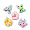 Opaque Resin Pendants CRES-D307-04P-2