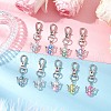 Angel Synthetic Moonstone Pendant Decorations HJEW-JM03146-1