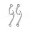 Brass Wave Shape Connector Charms KK-S518-21P-1