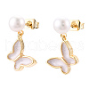 Natural Pearl Dangle Stud Earrings PEAR-N020-05M-3