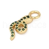 Brass Micro Pave Cubic Zirconia Pendants KK-G526-12G-02-2