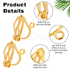  100Pcs Brass Clip-on Earring Findings FIND-PH0002-54B-4