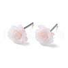 Resin Flower Stud Earrings EJEW-P296-17P-1