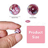 Globleland 30Pcs Luminous Handmade Gold Sand Lampwork Beads LAMP-GL0001-03-2